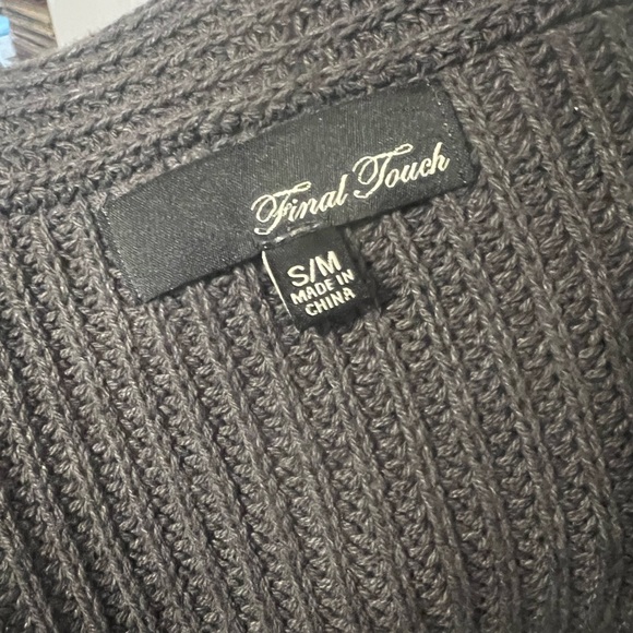 Final Touch Dark Gray Oversized Cardigan - Picture 3 of 4